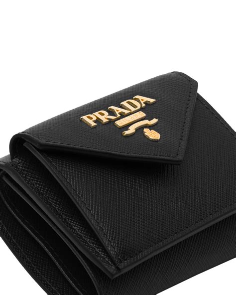 prada small saffiano tab wallet|prada saffiano wallet men's.